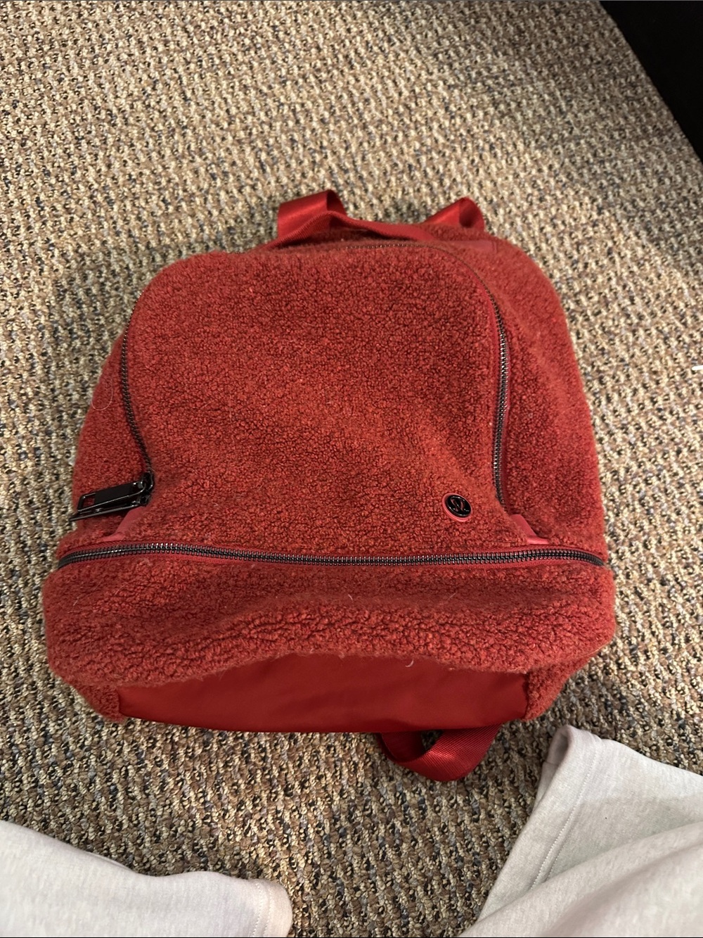 lululemon athletica Rust Red Sherpa Backpack